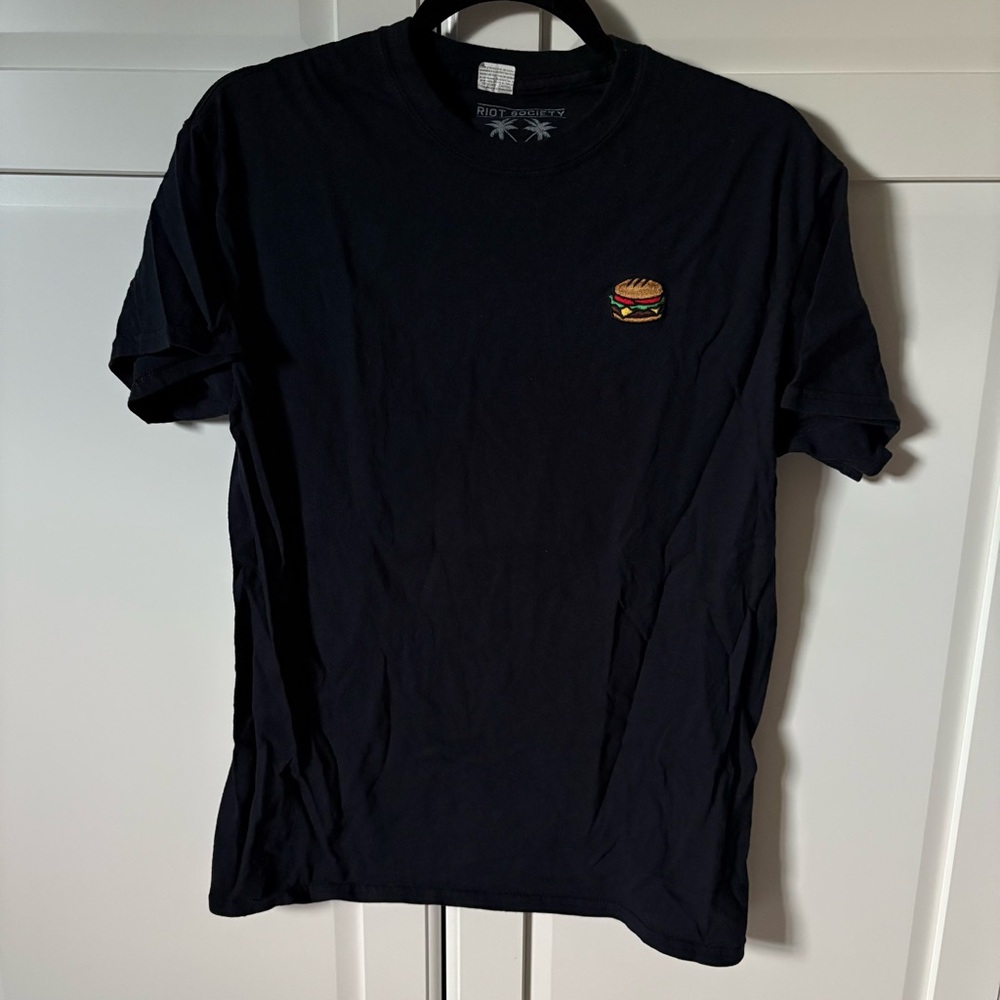 Riot Society Burger Black Short Sleeve Tee